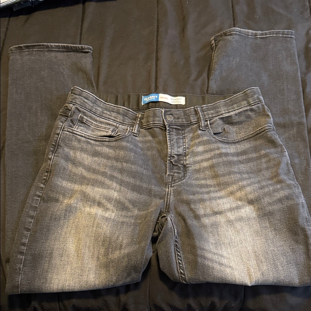 Old Navy Men's Gray Straight Jeans